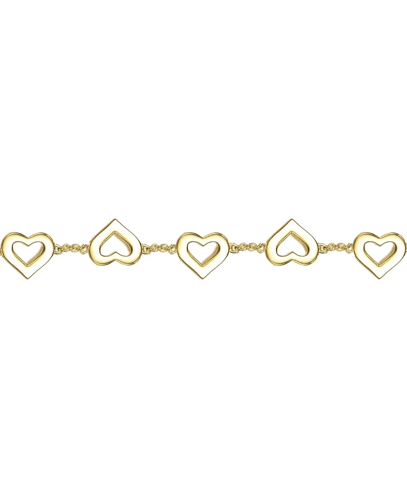 GiGiGirl 14k Yellow Gold Plated Forever Heart Toddler/Kids Bracelet, Adjustable Length, 1-6yrs