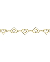 GiGiGirl 14k Yellow Gold Plated Forever Heart Toddler/Kids Bracelet, Adjustable Length, 1-6yrs