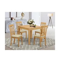 East West Furniture 5 PcTable and Chairs set - Table and 4 dinette Chairs