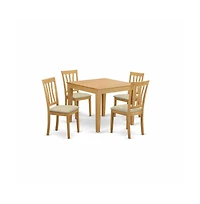 East West Furniture 5 PcTable and Chairs set - Table and 4 dinette Chairs
