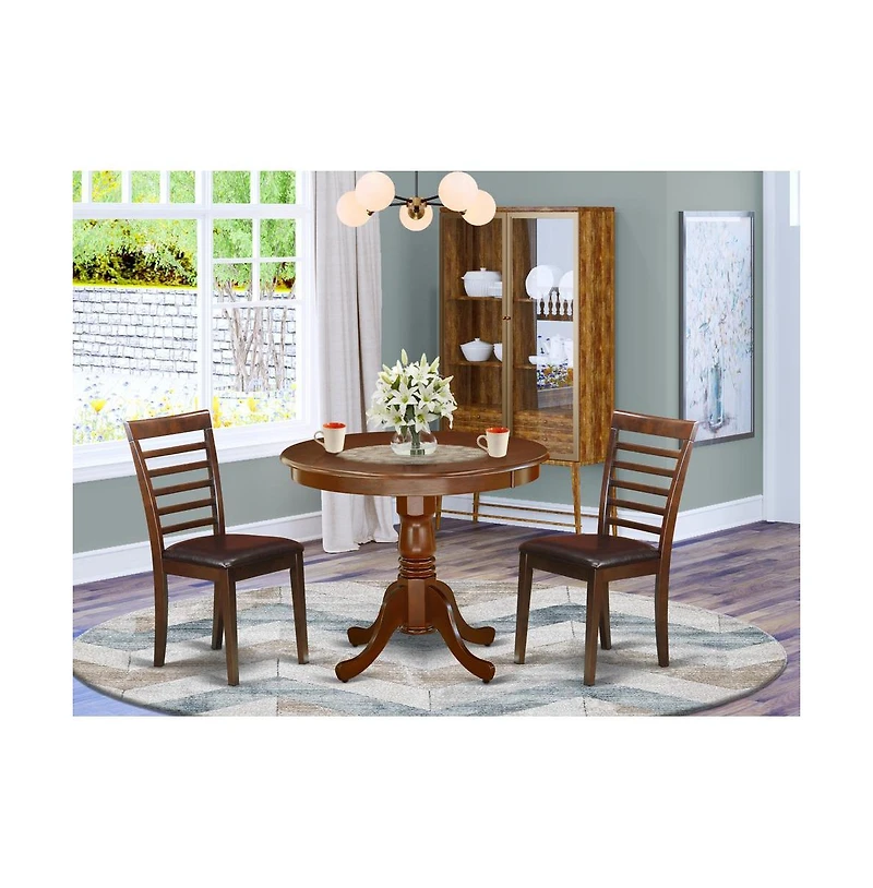 East West Furniture Dining Room Set Mahogany