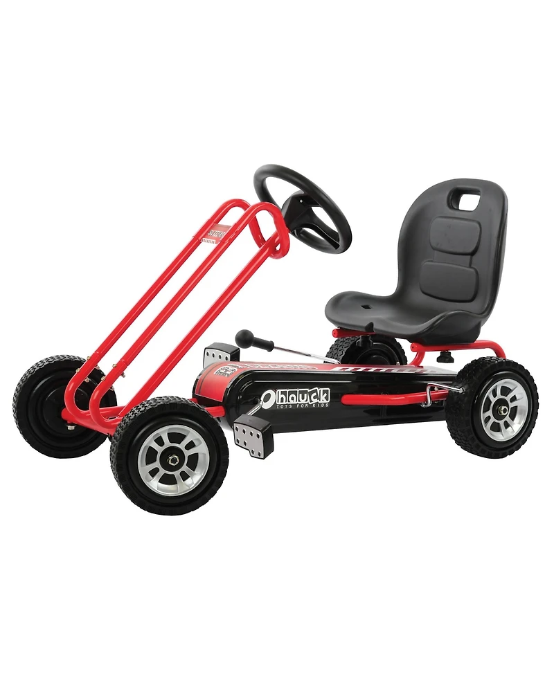 hauck Lightning Ergonomic Pedal Ride On Go Kart Toy for Boys and Girls, Red
