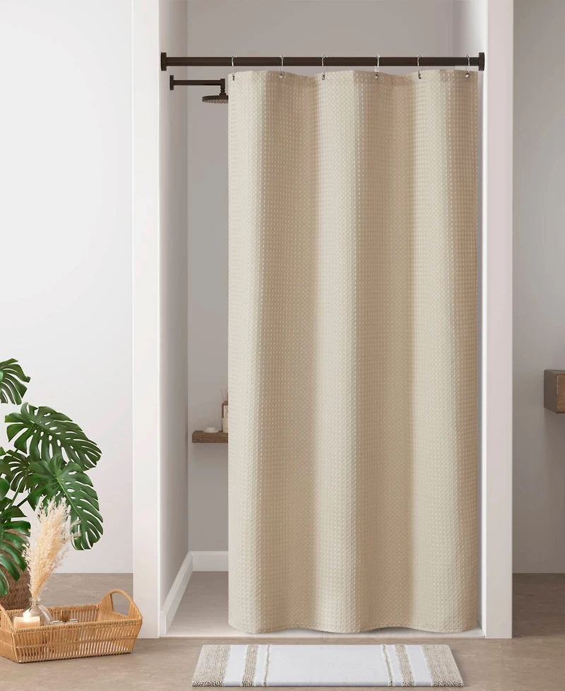 Madison Park Arbor Waffle Shower Curtain, 72" x