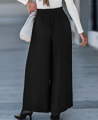 Cupshe Women's Tailored Flow Black Pants