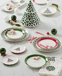 Kate Spade Evergreen Rim Accent Plates, Set of 4