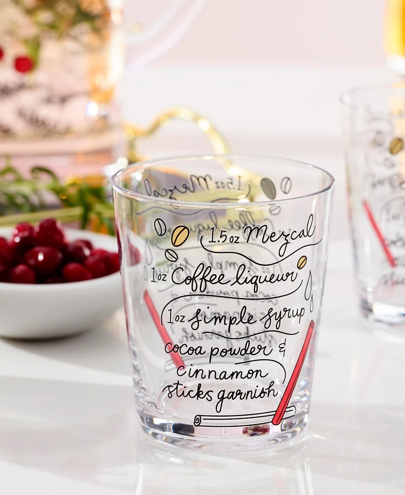 Kate Spade Make Merry Double Old Fashioned Glasses, Set of 4
