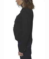 Central Park West Women's Halsey Ponte Mandarin Collar Jacket