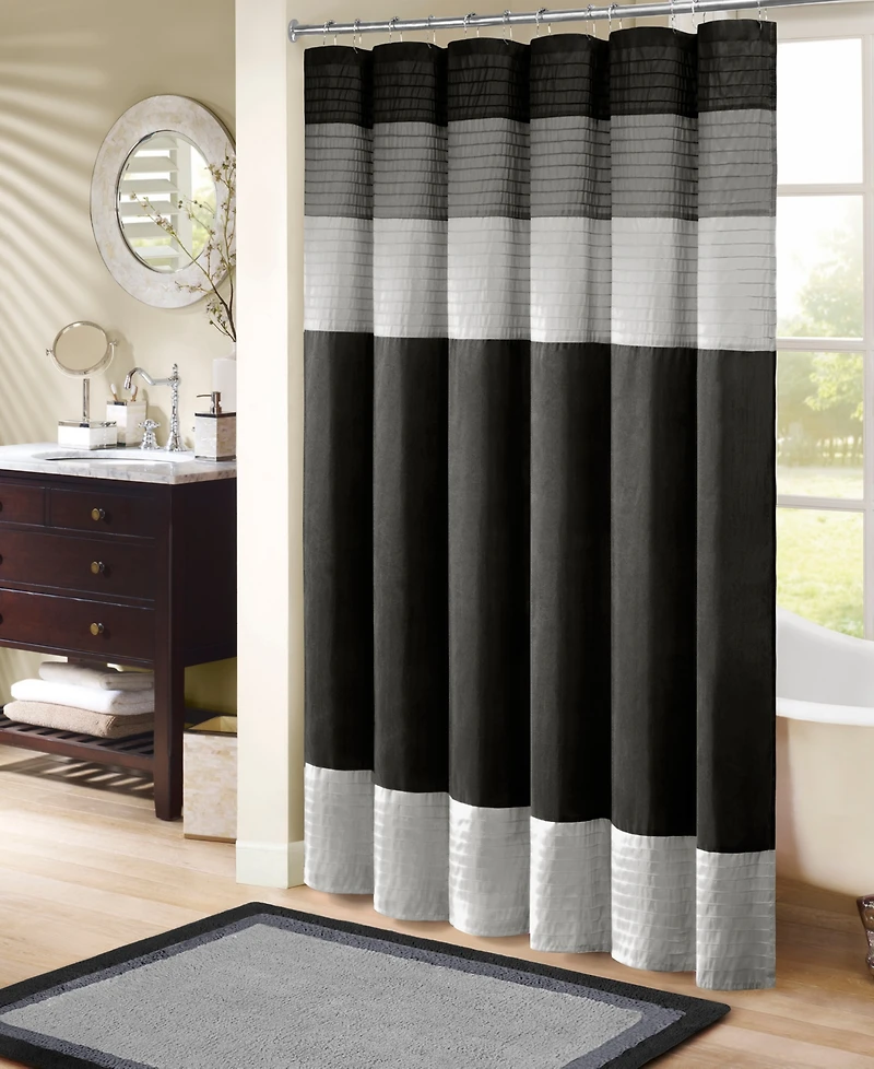 Madison Park Amherst Faux Silk Shower Curtain, 72" x 84"