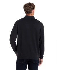 Weatherproof Vintage Men's Cotton Cashmere Long Sleeve Polo Sweater