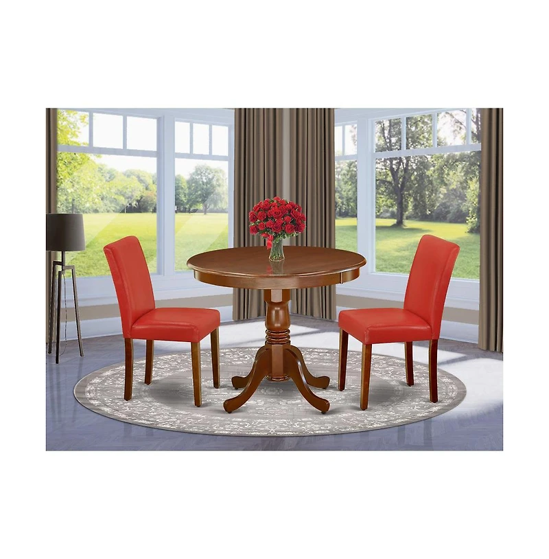 East West Furniture Dining Room Set Mahogany