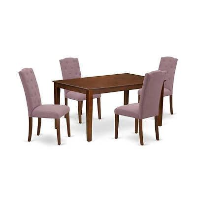 East West Furniture Dining Room Set Mahogany