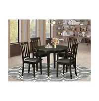East West Furniture 5 Pc small Kitchen Table set-Kitchen Table and 4 Kitchen Chairs