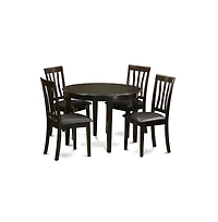 East West Furniture 5 Pc small Kitchen Table set-Kitchen Table and 4 Kitchen Chairs