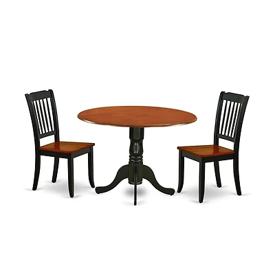 East West Furniture Dining Room Set Black & Cherry
