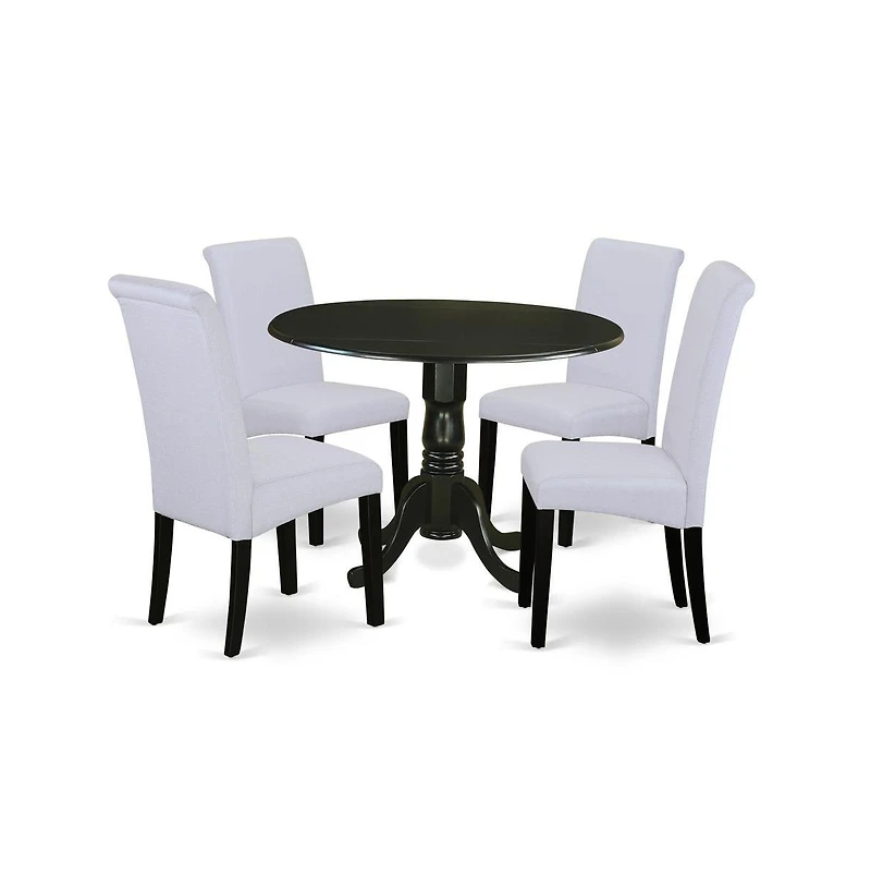 East West Furniture Dining Room Set Black