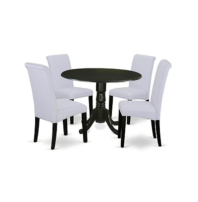 East West Furniture Dining Room Set Black