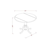 East West Furniture Dining Room Set Linen White