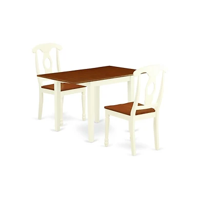 East West Furniture Dining Room Set Buttermilk & Cherry