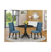 East West Furniture Dining Room Set Black