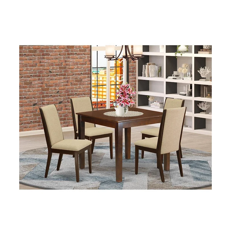 East West Furniture Dining Room Set Mahogany