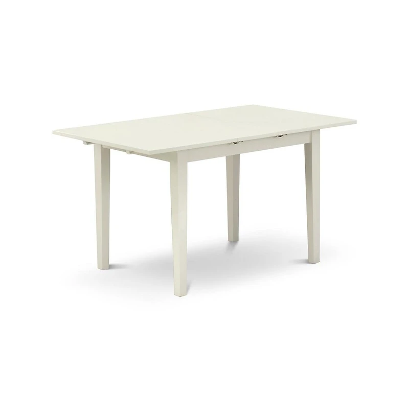 East West Furniture dining room table set of 2 great kitchen dining chairs with Linen Fabric Baby Blue color and a stunning 12"" butterfly l