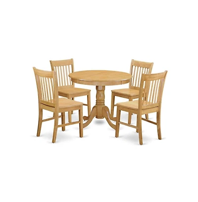 East West Furniture 5 Pc Dinette Table set - Dining Table for small spaces and 4 Dining room chair