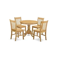 East West Furniture 5 Pc Dinette Table set - Dining Table for small spaces and 4 Dining room chair