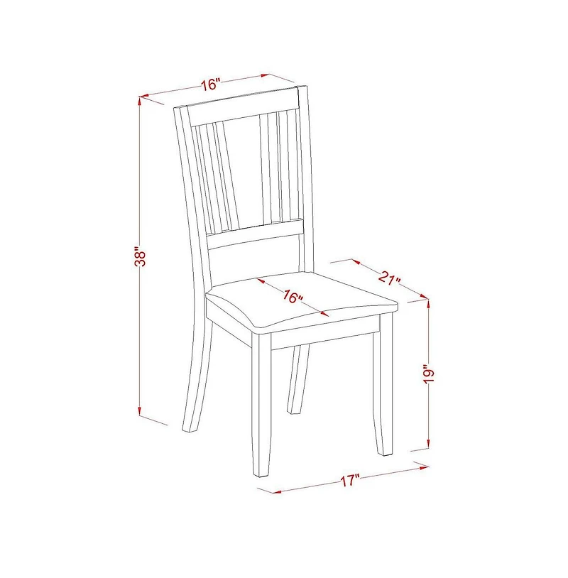 East West Furniture 3 Piece Modern Dining Table Set Contains 1 Round Pedestal Table and 2 Mahogany Faux Leather Kitchen Chair with Panel Back