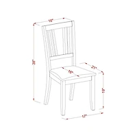 East West Furniture 3 Piece Modern Dining Table Set Contains 1 Round Pedestal Table and 2 Mahogany Faux Leather Kitchen Chair with Panel Back