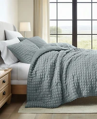 Ienjoy Home Textured Seersucker Box 3-Pc. Comforter Set, King/ California King