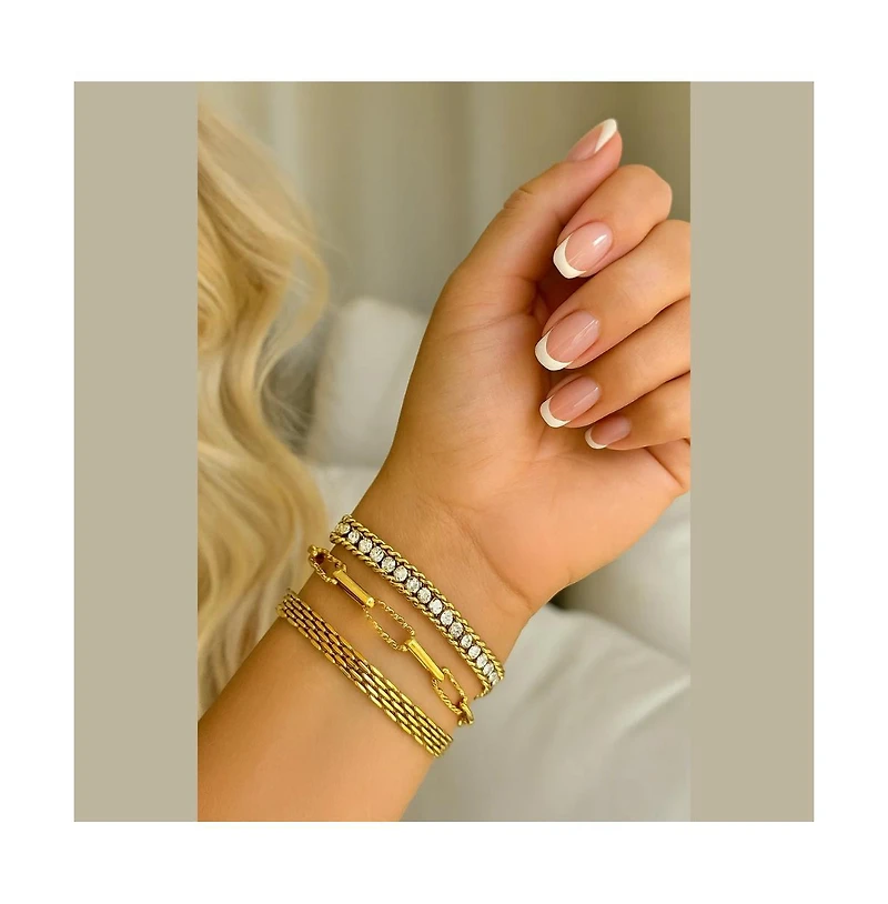 Sienna Adjustable Paperclip Chain Stackable Bracelet