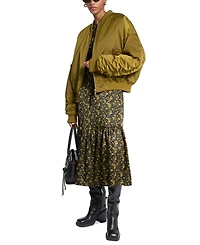 Michael Kors Women's Zip Front Filled Bomber Jacket
