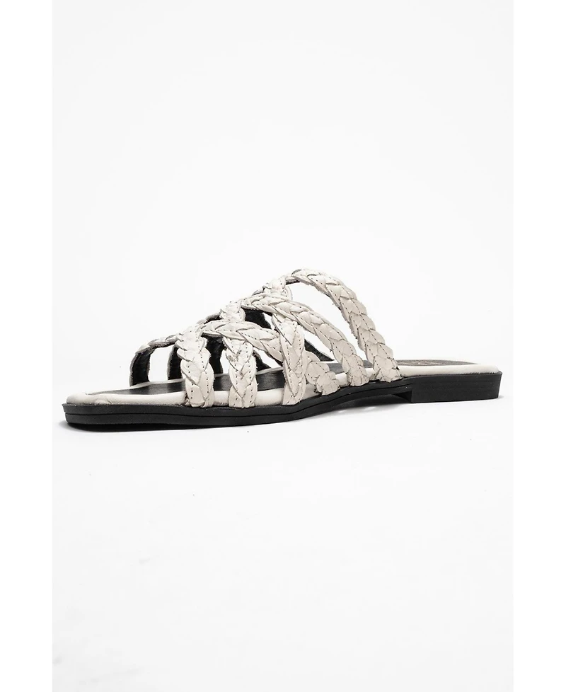 Forever & Always Shoes Alisha Leather Slide Sandal (Women)