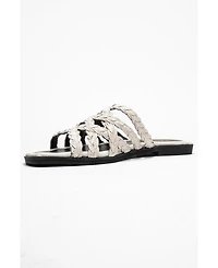 Forever & Always Shoes Alisha Leather Slide Sandal (Women)