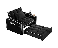 Maison Boucle Tufted Twin Daybed with Pull-Out Trundle, Upholstered Sofa Bed Arms for Small Spaces or Living Room-Maison