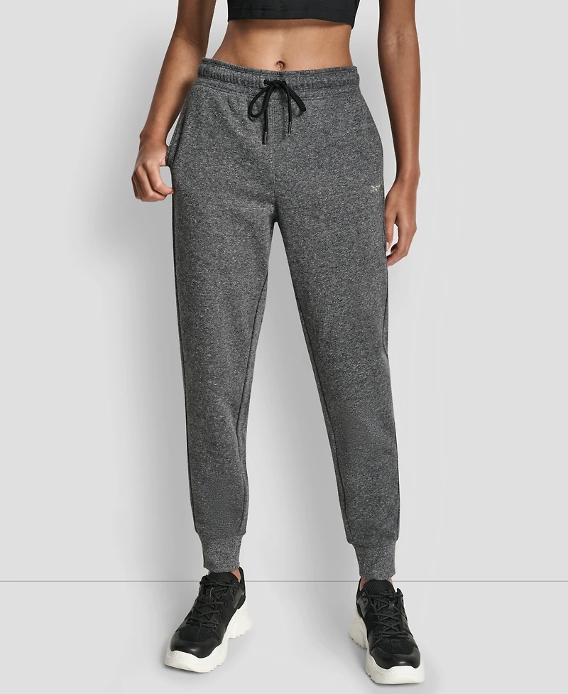 Dkny Women's Rhinestone Logo Cuffed Jogger