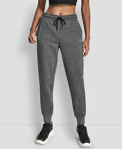 Dkny Women's Rhinestone Logo Cuffed Jogger