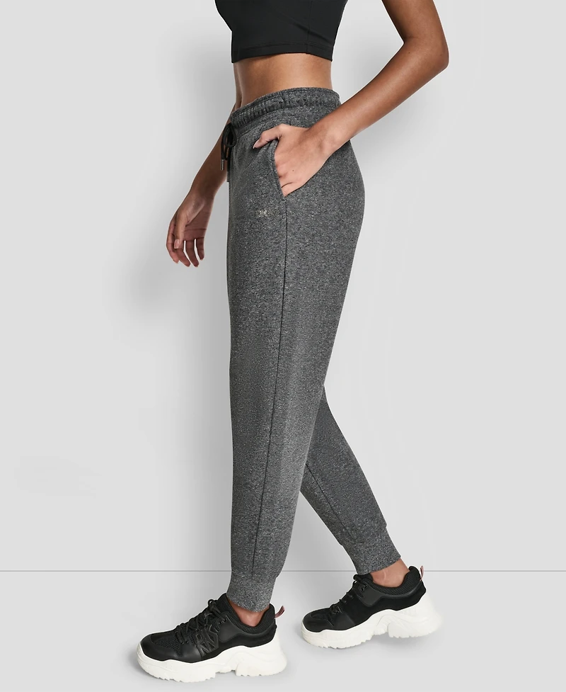 Dkny Women's Rhinestone Logo Cuffed Jogger