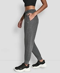 Dkny Women's Rhinestone Logo Cuffed Jogger