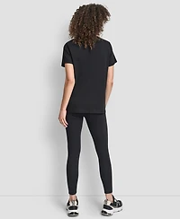 Dkny Women's Arched Exploded Rhinestone Crewneck T-Shirt