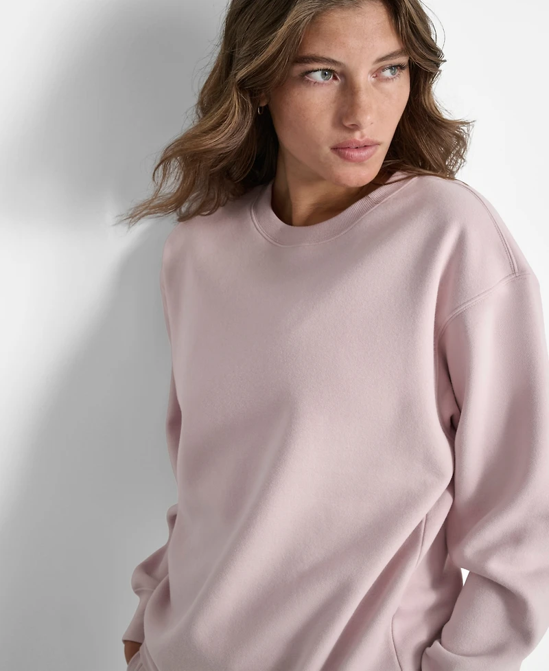 Dkny Women's Tonal Logo Patch Crewneck Sweatshirt