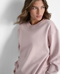 Dkny Women's Tonal Logo Patch Crewneck Sweatshirt