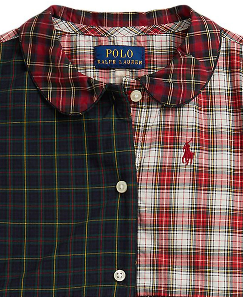 Polo Ralph Lauren Girls 2T-6X Plaid Poplin Shirtdress