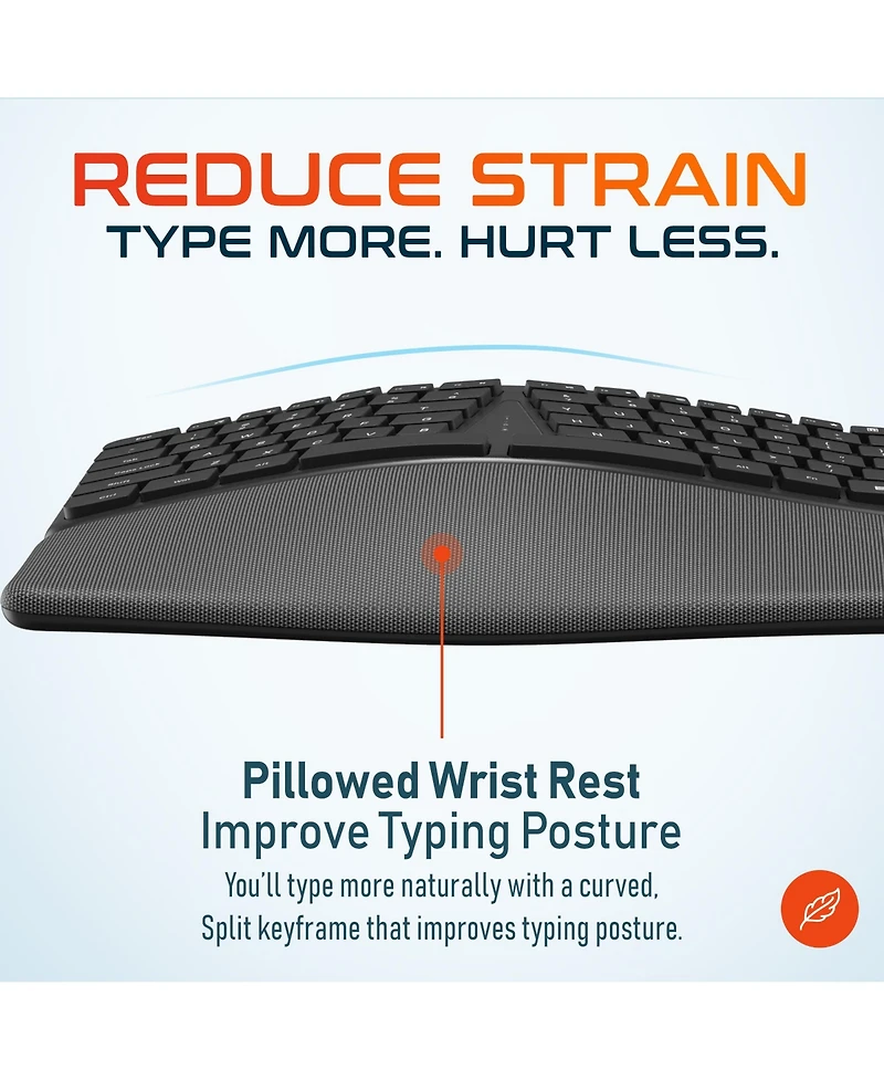 Delton KB250 Wireless Ergo Keyboard and S38 Wireless Mouse