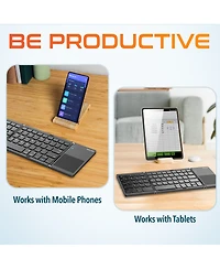 Delton F75 Portable Foldable Bluetooth Keyboard with Sensitive Touchpad (DKBF75)