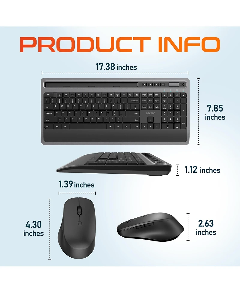 Delton T42/M42 Wireless Keyboard & Mouse Combo (DKBMT42)