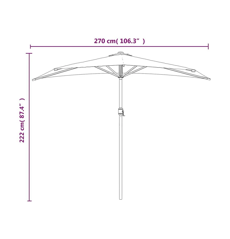 vidaXL Garden Parasol Green Polyester, Aluminum, Steel