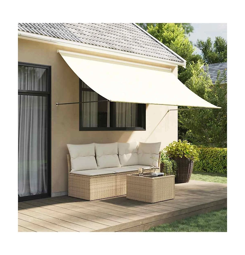 vidaXL Retractable Awning Cream