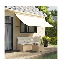 vidaXL Retractable Awning Cream