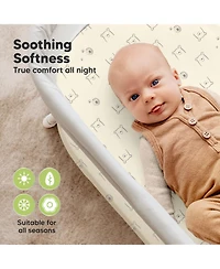 KeaBabies 2pk Soothe Waterproof Bassinet Sheets for Girls, Boys, 33x17 Universal Baby Mattress Protector Cover
